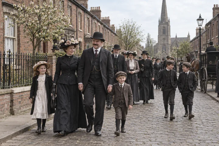 Residential Streets, c. 1908; AI-generated historical interpretation set in Britain.